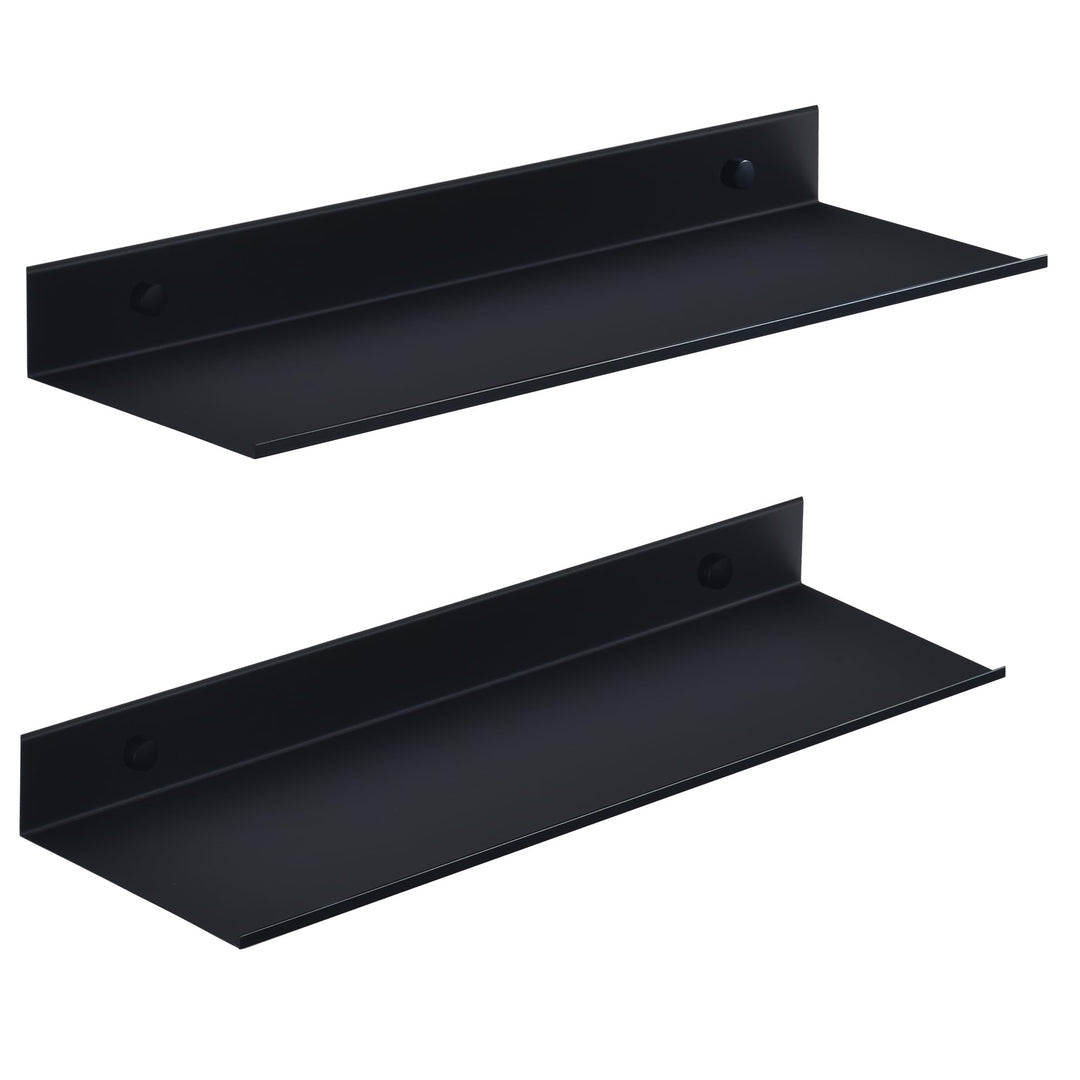 HNVNER Duschablage Ohne Bohren 2 Stück, Metall Wandregal Schwarz 40CM, Shampoo Halterung für Dusche,