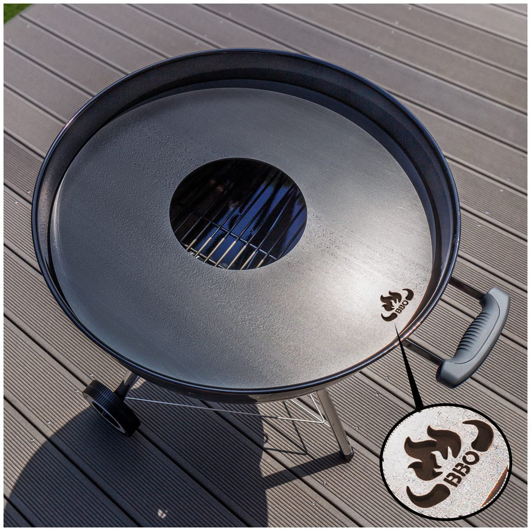 teileplus24 FR01 Grillring | Grillplatte | Feuerplatte | BBQ-Platte | Plancha passend für Weber Kuge
