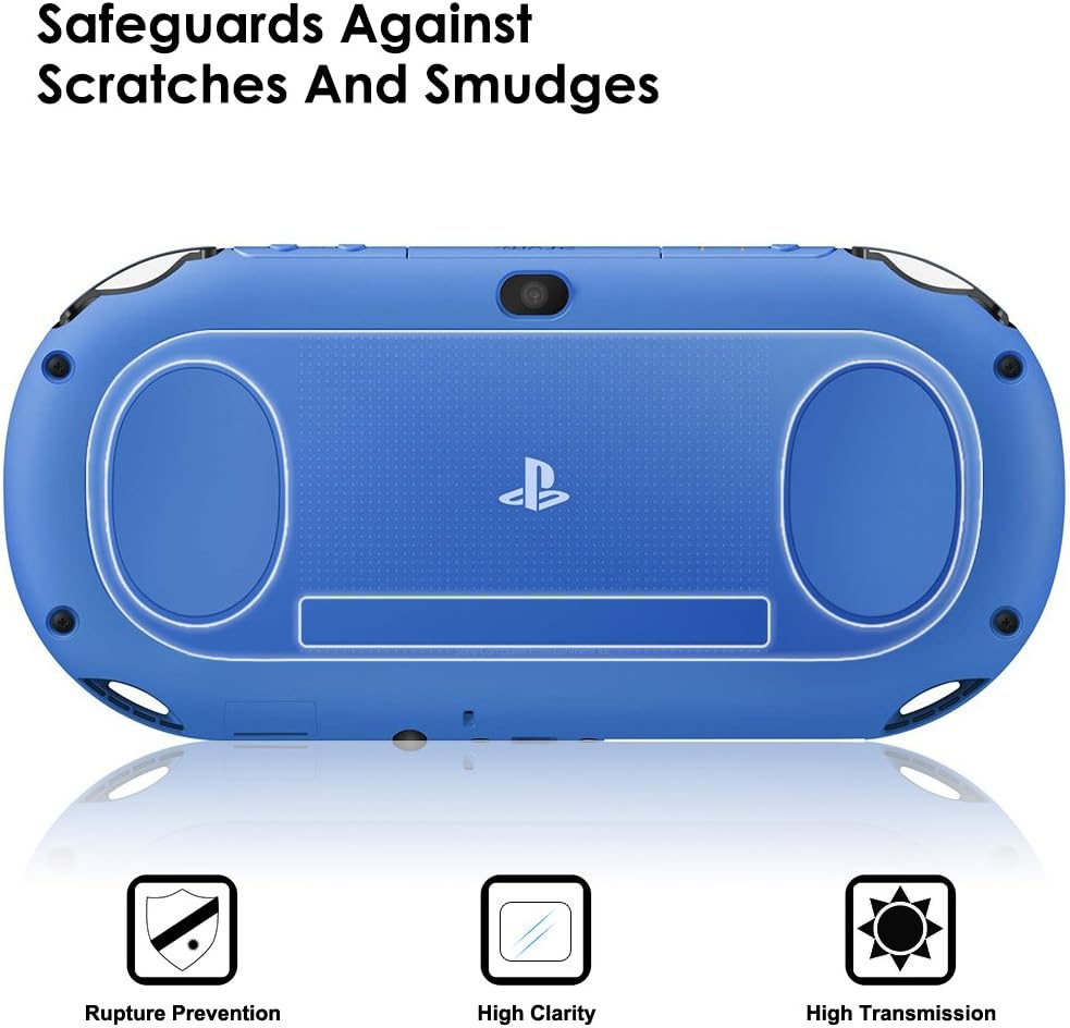 Schutzhülle für Sony PlayStation Vita2000 mit Displayschutzfolien, AFUNTA 2Stück gehärtetes Glas für