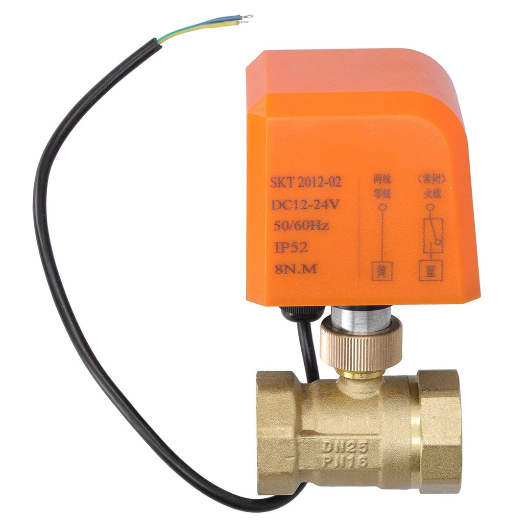 Motorisiertes Kugelhahnventil, elektrisches 2-Wege-Kugelhahnventil, DC 12V 24V DN25 2-Draht-motorisi