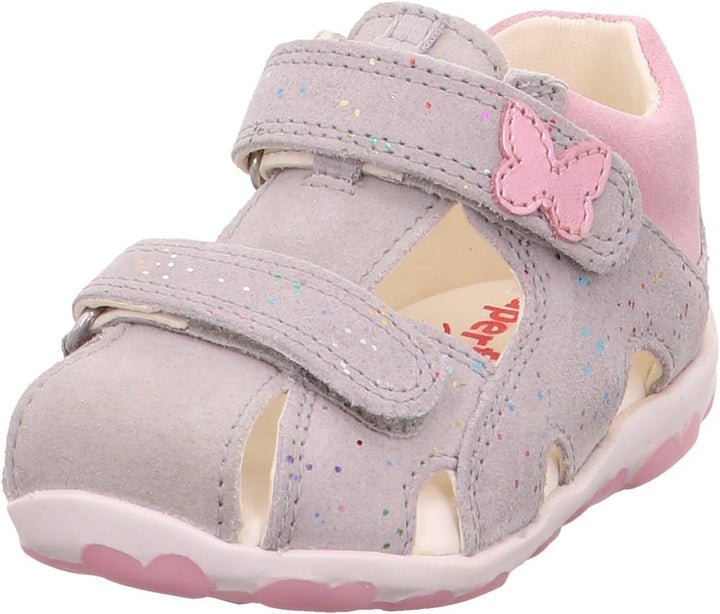 Superfit Baby - Mädchen Fanni Sandale 28 EU Hellgrau Rosa 2510, 28 EU Hellgrau Rosa 2510