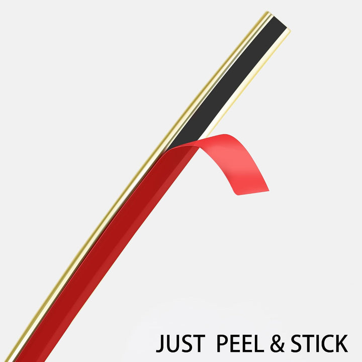 10m Goldene Zierleiste, abziehen und aufkleben, flexible Spiegel, Wand, Decke, Boden, Schrank, Flies
