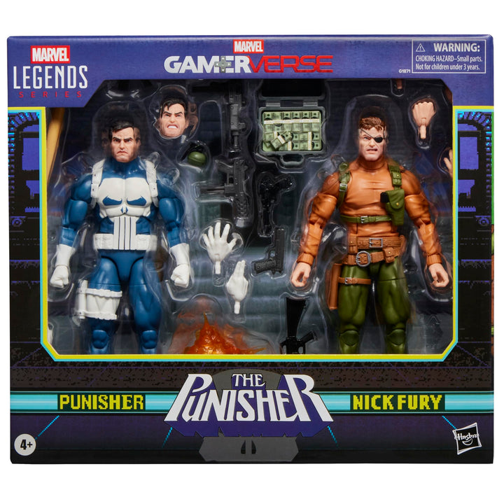 Marvel Legends Series Gamerverse Punisher und Nick Fury Action-Figuren zum Sammeln