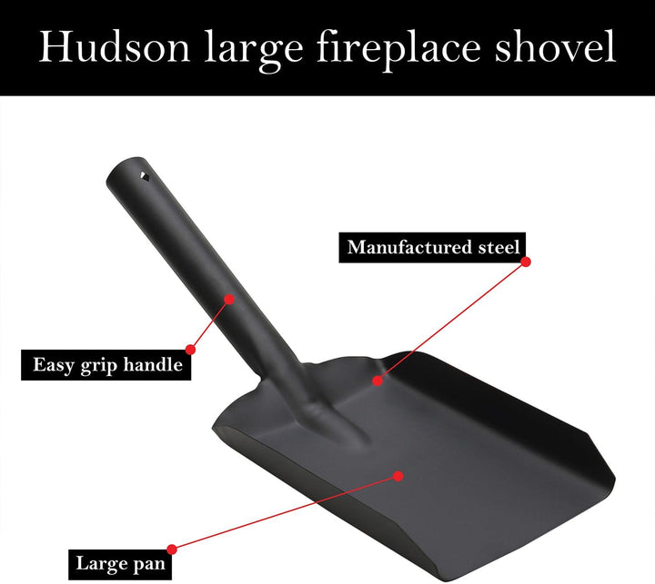JVL Hudson Kaminschaufel, gross, Schwarz, Hudson