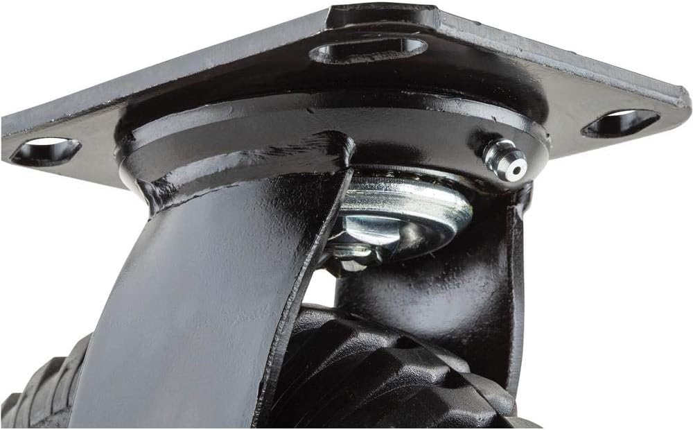 steelex d2578 fixiert Heavy Duty Industrie Rad, 6–1/4-Zoll, schwarz, D2581 Drehgelenk 8 Inches, Dreh