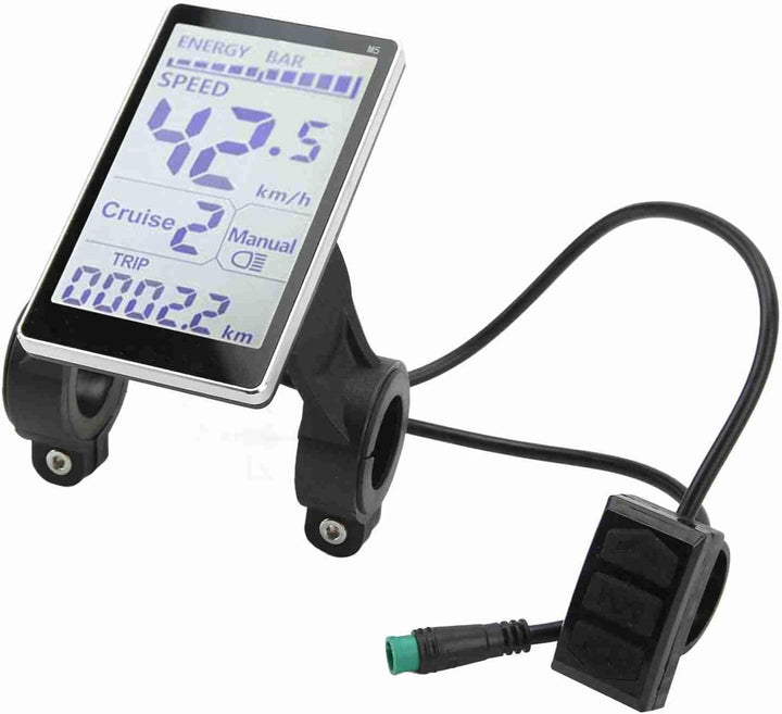 Keenso LCD-Messgerät für Elektrofahrräder, 5-polig, 24 V, 36 V, 48 V, 60 V, Universeller E-Scooter M