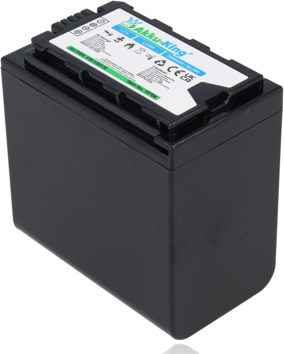 Akku kompatibel mit Panasonic VW-VBD78 - Li-Ion 7800mAh - für AJ-PX270, AG-AC8EJ, AG-AC30, AG-AC8, A