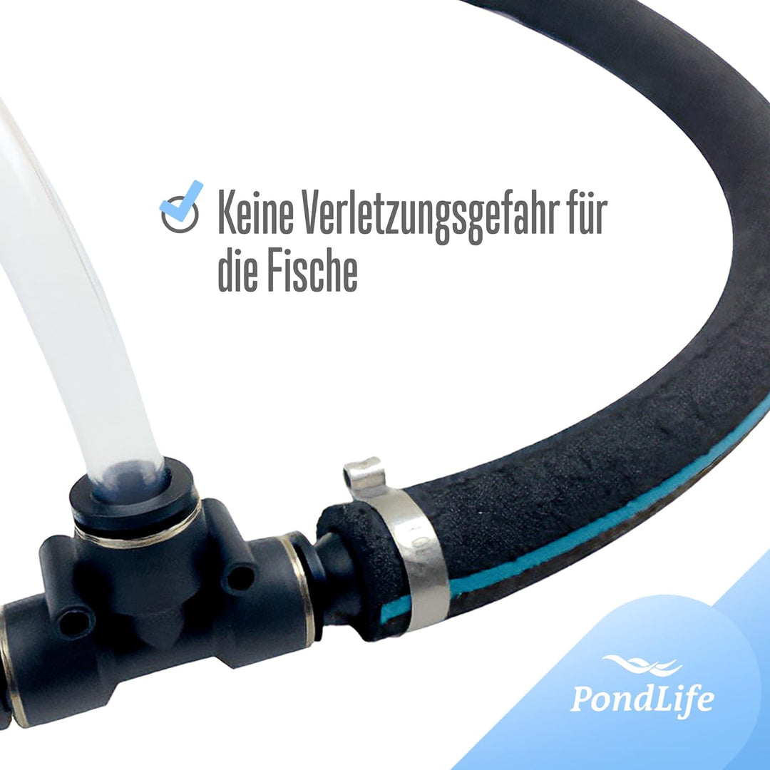 Pondlife Japan Belüfterring für Koi Teich, Ø 35 cm, Teichbelüfter mit Luftschlauch, Sauerstoffzufuhr