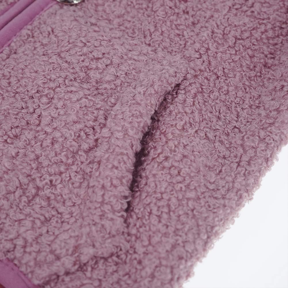 Happy Cherry Jungen Mädchen Fleece-Weste Flauschig Atmungsaktive Outdoor 100 Viloet, 100 Viloet