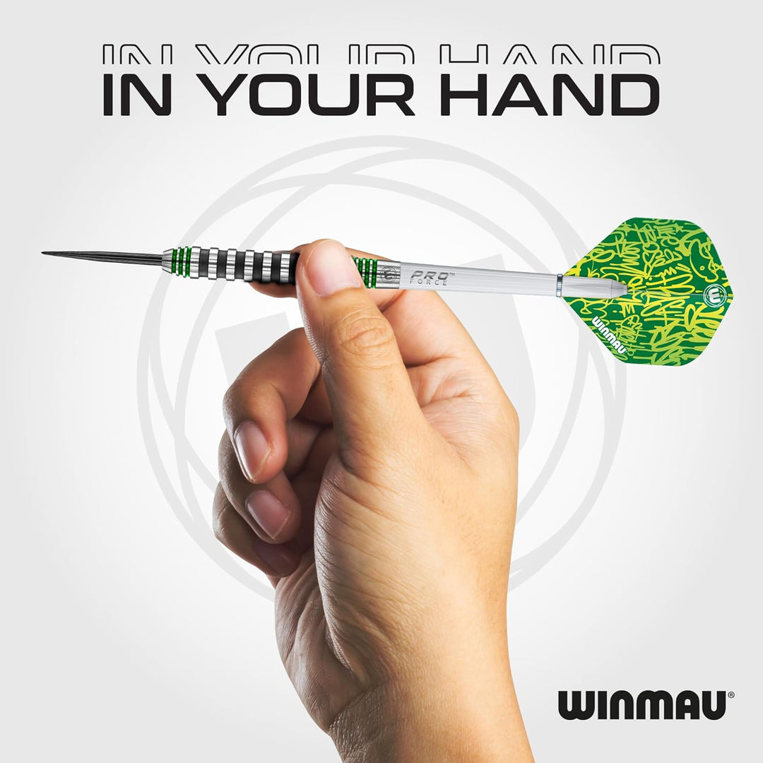 WINMAU Advance 500 Series Dartpfeile mit Stahlspitze 26 g grün, 26 g grün
