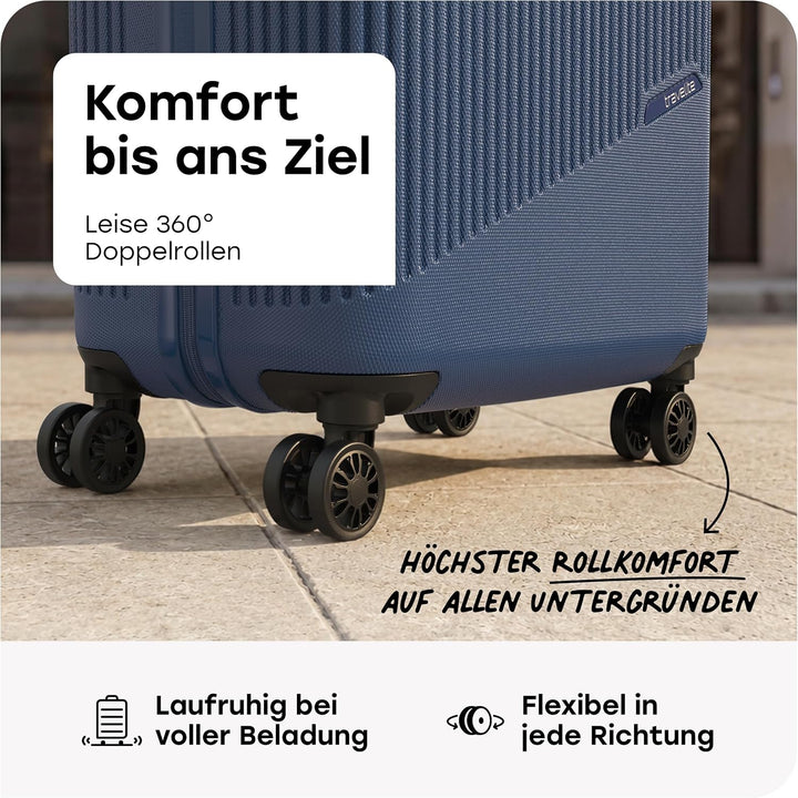 Travelite 4-Rad Hartschalenkoffer mittelgross 65 Liter, Gepäck Serie Bali: ABS Hartschalen Trolley m