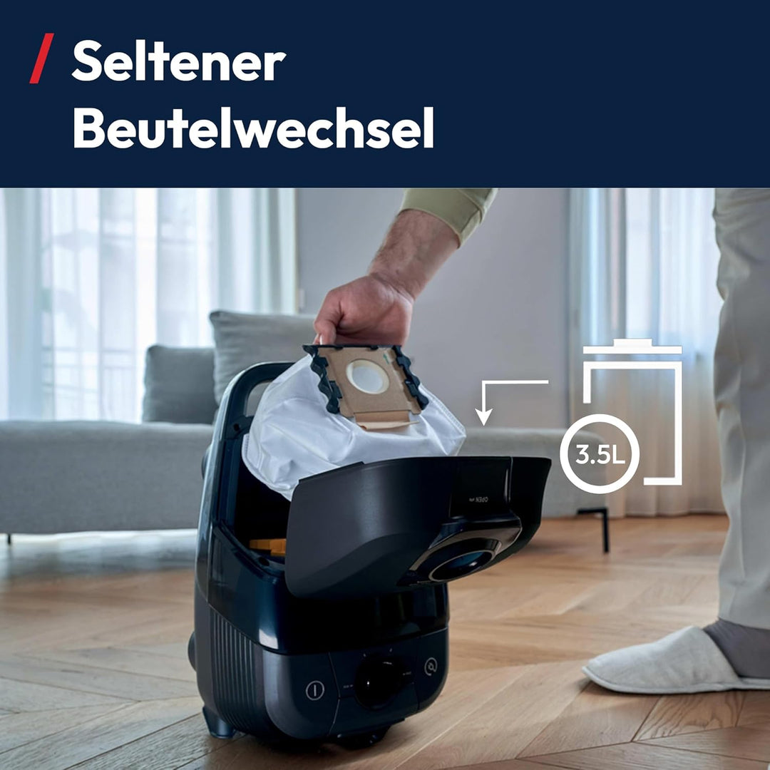 Hoover HE2 kompakter leistungsstarker Bodenstaubsauger mit Beutel für Hartböden & Teppiche, EPA-Stau