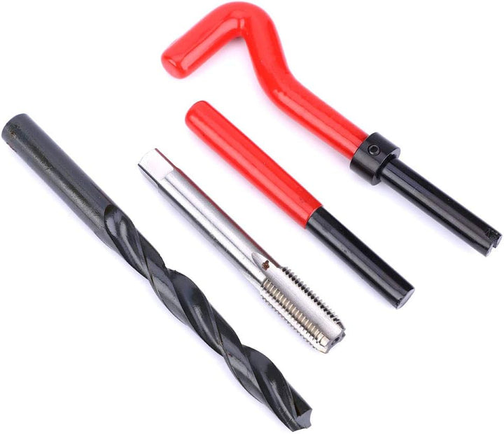 Oumefar 17Pcs Edelstahl-Nachfädler-Gewindebohrungssatz M12x1 5 Gewindeeinsatz-Kit Gewindereparaturwe