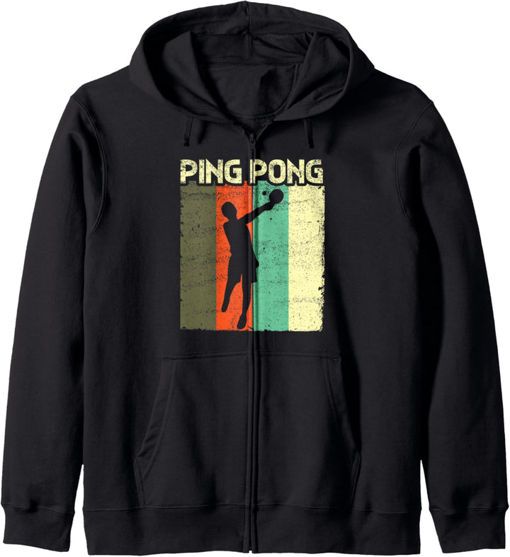 Vintage Retro Tischtennisplatte Tischtennisplatte Kapuzenjacke