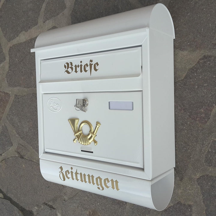 Stabiler Briefkasten, Modell Runddach Premium-Qualität, mit Schutzlackierung Verschiedene Modelle XX