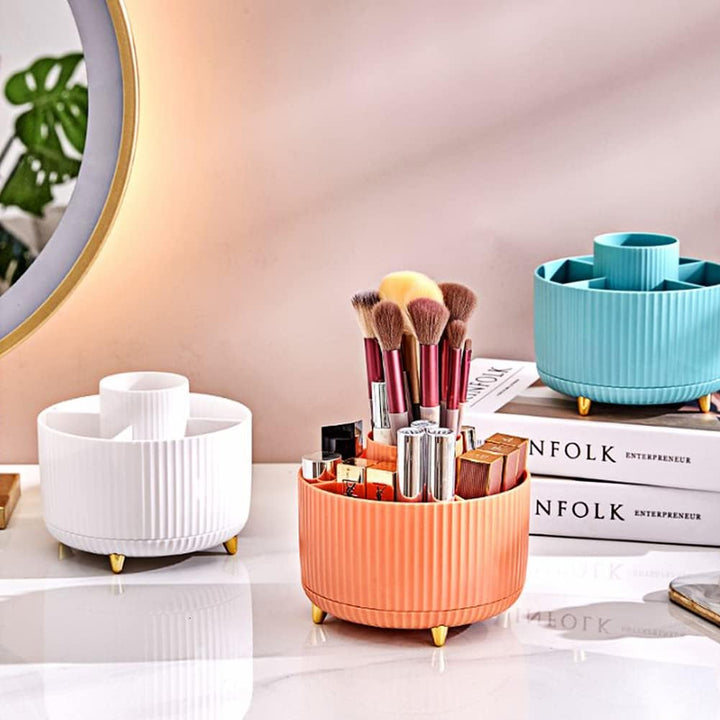 Kosmetik Make Up Organizer, 360°Drehbarer Pinsel Organizer, Kosmetikregal, Lidschattenpinsel Lippens