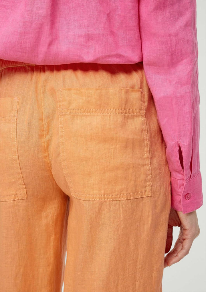 s.Oliver Relaxed: Hose mit Allover-Print 32 Orange 2115, 32 Orange 2115