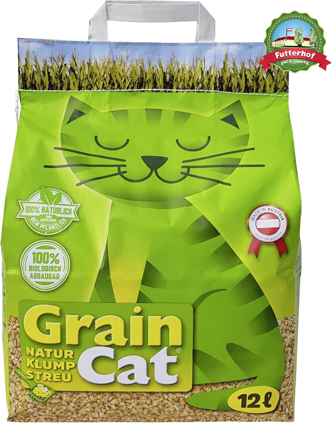 Grain Cat Katzenstreu Natur-Klumpstreu 4x12 L=48 L