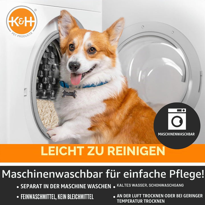 K&H PET PRODUCTS Original Microfleece-Pad für erhöhtes Hundebett, tragbar und waschbar, Hundebettunt