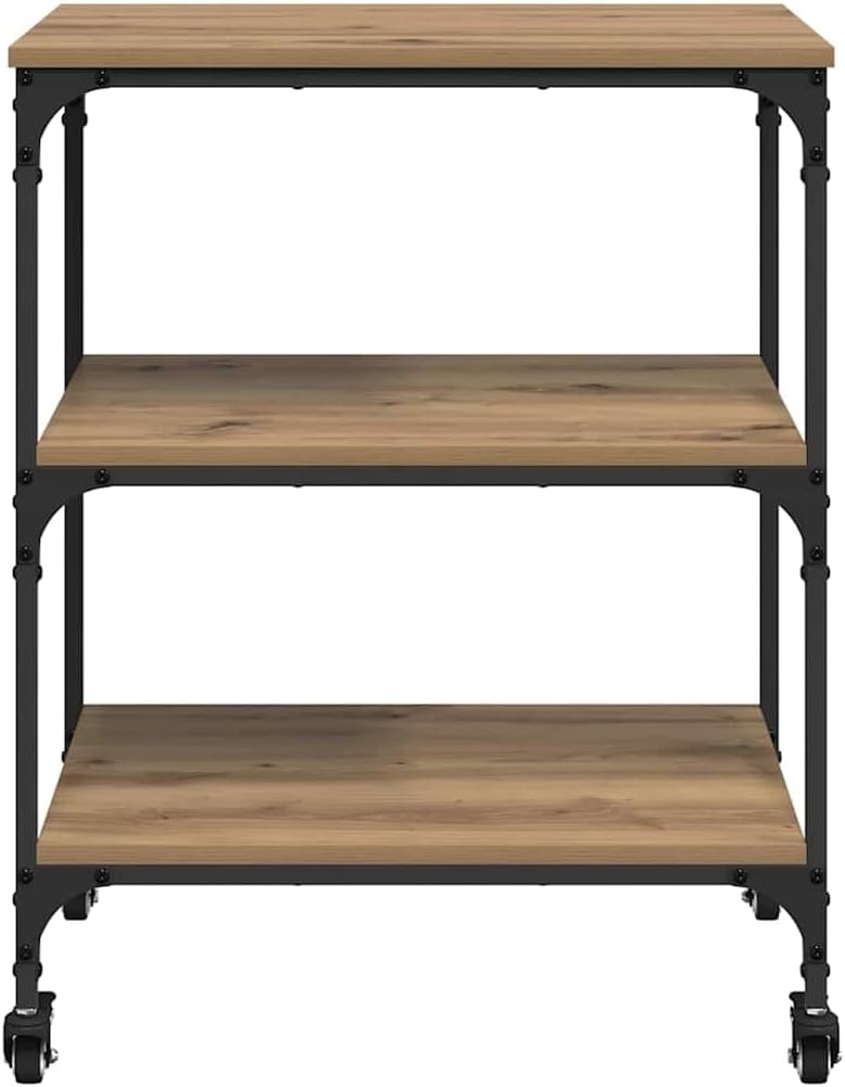 vidaXL Küchentrolley Artisan-Eiche 60 x 41 x 76 cm Holzwerkstoff, Artisan-eiche