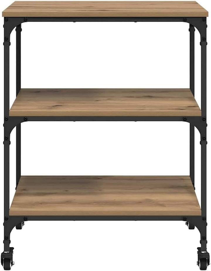 vidaXL Küchentrolley Artisan-Eiche 60 x 41 x 76 cm Holzwerkstoff, Artisan-eiche