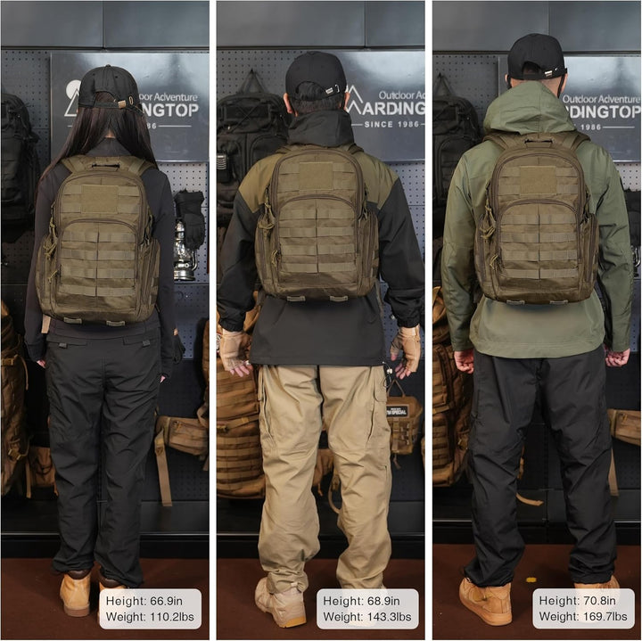 Mardingtop 25L/28L/40L Militär Rucksack Herren Arbeit für Taktischer Assault Wandern Reisen Outdoor