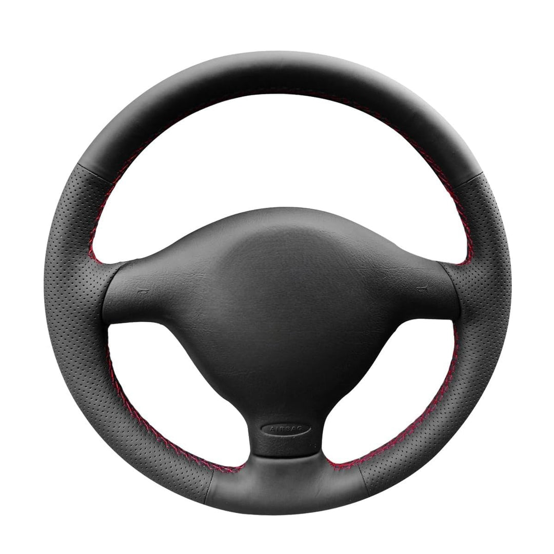 MEWANT Stitch Schwarzer Kunstleder-Lenkradbezug für Passat B5 für Golf 4 (IV) für Bora für Sharan fü