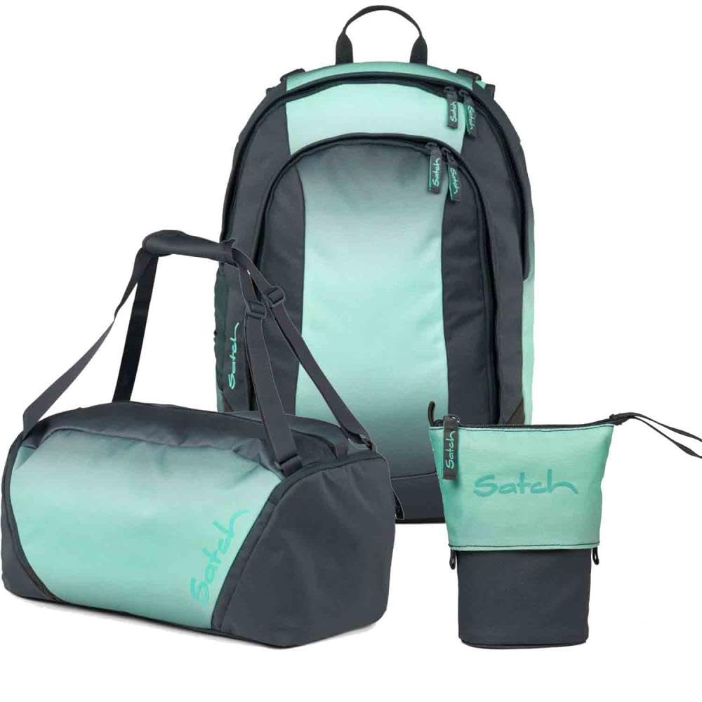 Satch Air Pencil Slider Edition Schulrucksack Set 3tlg. inkl. Sporttasche Gradient Mint, Gradient Mi