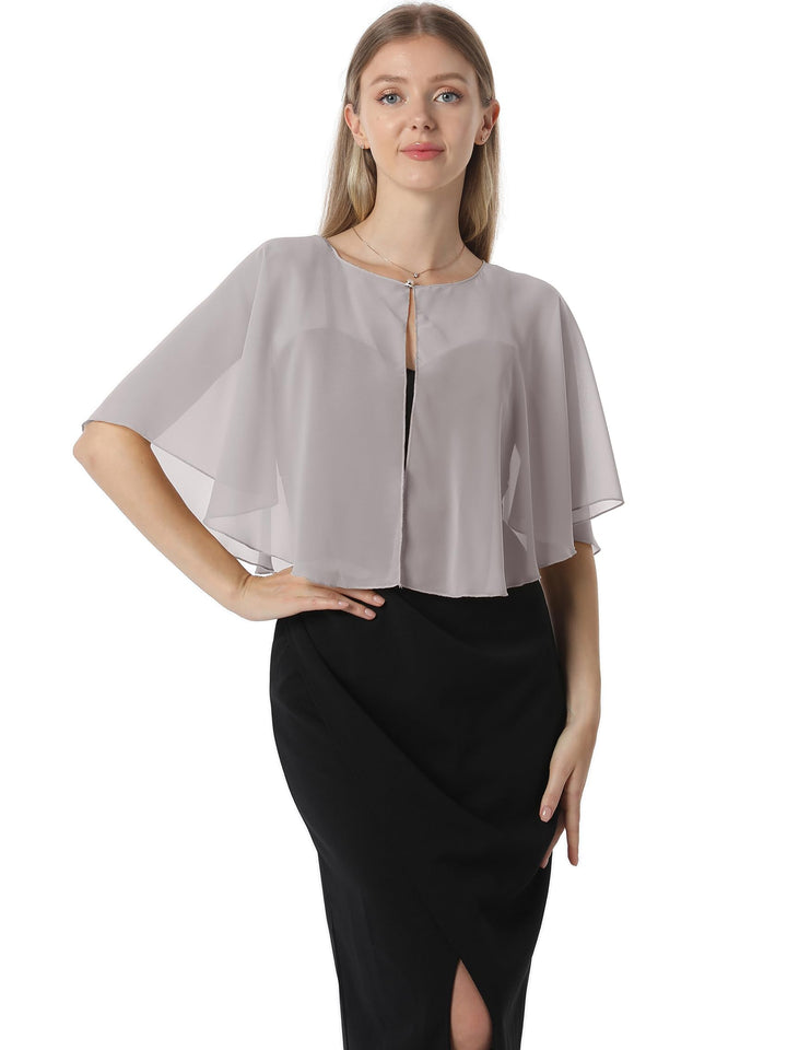 Chiffon-Capelet, weiche Umhänge, Schals und Wickeltücher für Abendkleid, Hochzeit, Umhang der 1920er