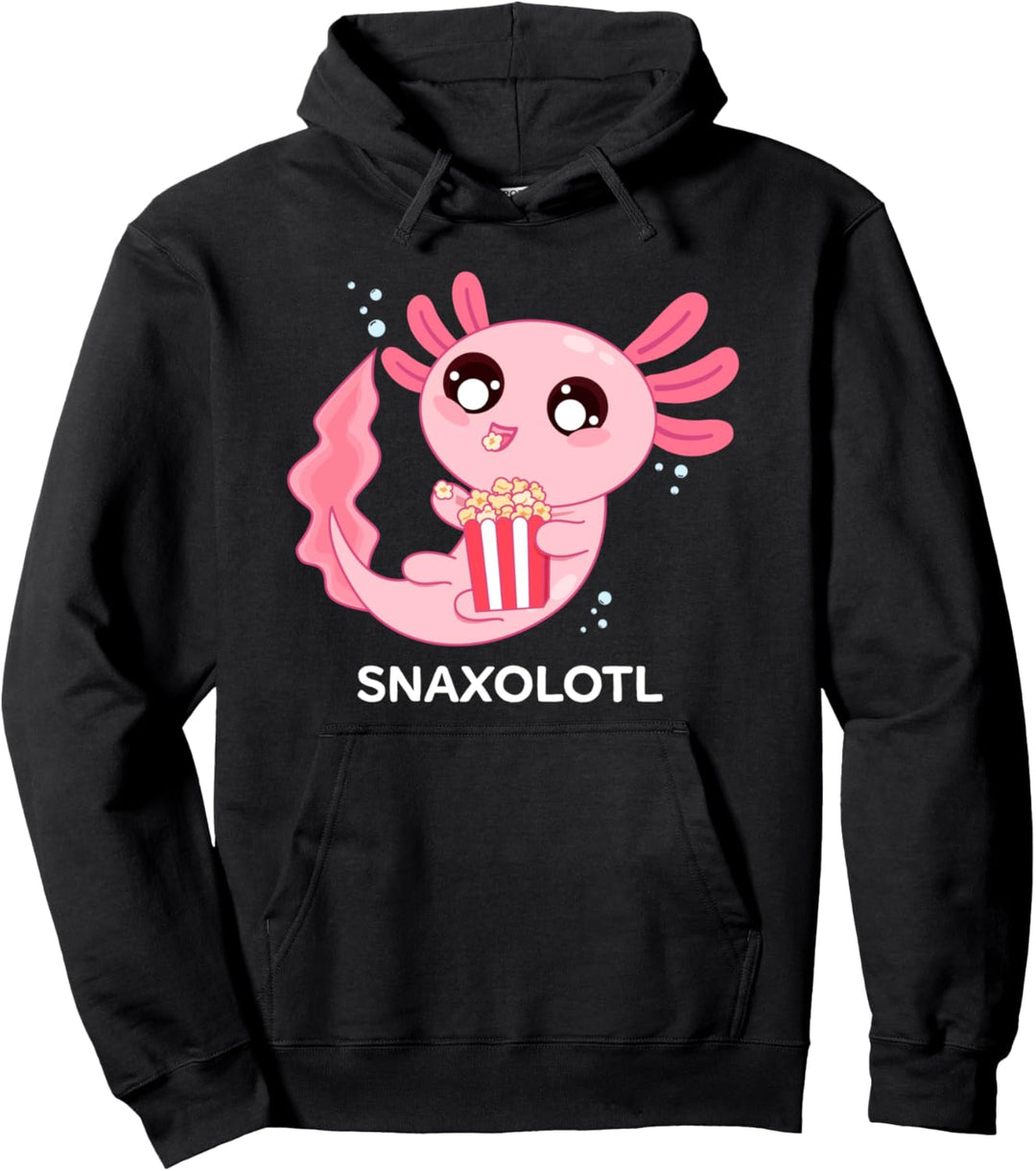 Axolotl Shirt Pop Corn Aquarium Haustierfische Snaxolotl Axolotl Pullover Hoodie