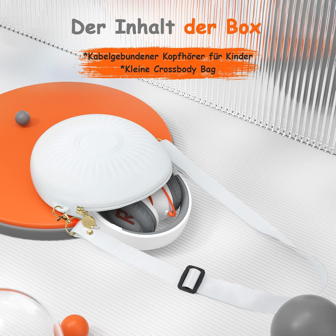 TONOSHARK Kopfhörer für Schulkinder mit Kabel, Klappbar mit Mikrofon & Gehörschutz (85/94 dB). Kinde