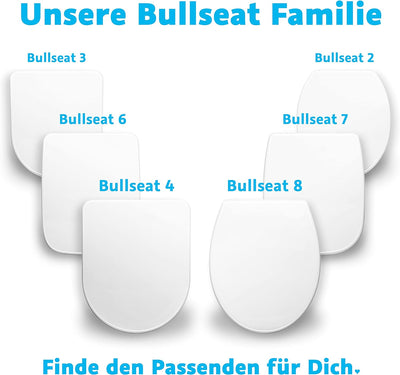 Bullseat® WC Sitz passend zu Duravit Starck 2/3 mit Absenkautomatik/Softclose, abnehmbar, Antibakter