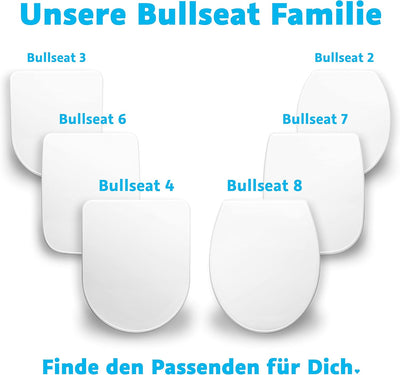 Bullseat® Toilettendeckel mit Absenkautomatik Abnehmbar weiss WC Sitz, Klodeckel Softclose, Klobrill