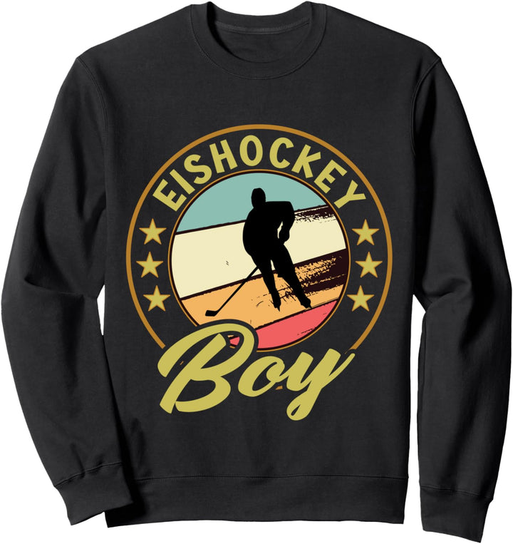 Vintage Eishockey Design für Jungen Eishockey Spieler Sweatshirt