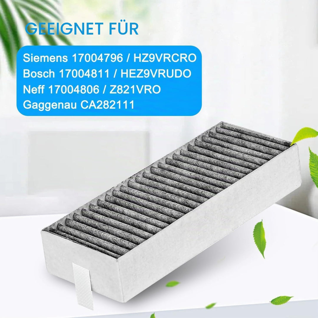4 Stück Aktivkohlefilter für Dunstabzugshauben, Kohlefilter für Bosch/Siemens HZ9VRCR0 und 17004796