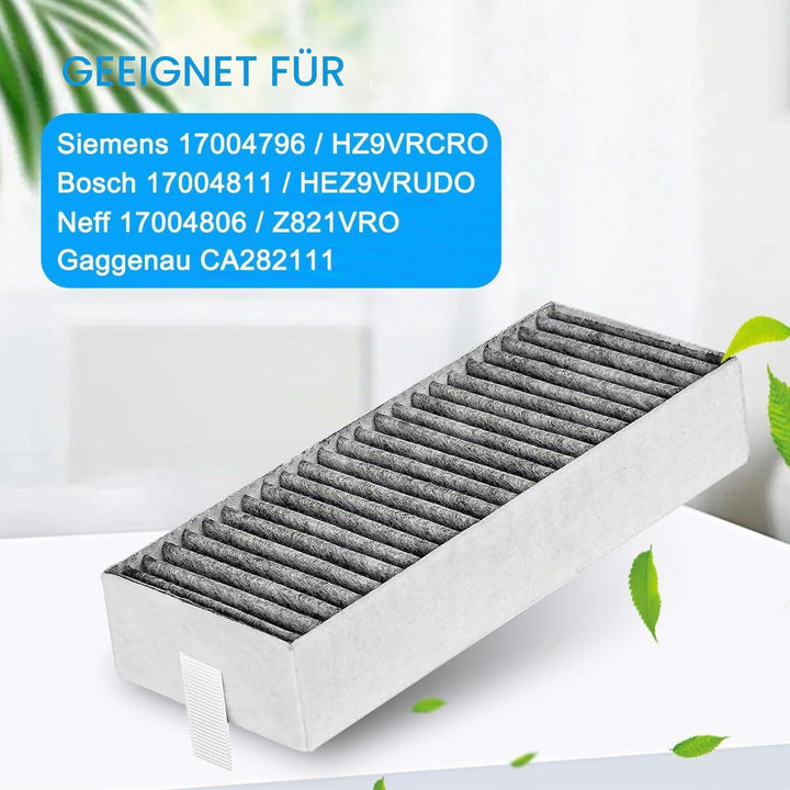 4 Stück Aktivkohlefilter für Dunstabzugshauben, Kohlefilter für Bosch/Siemens HZ9VRCR0 und 17004796