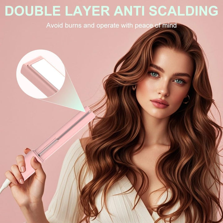 Bewegen USB Klein Haarglätter Rose, Tragbares Mini Glätteisen, Dual Use Reise Glätteisen Locken und