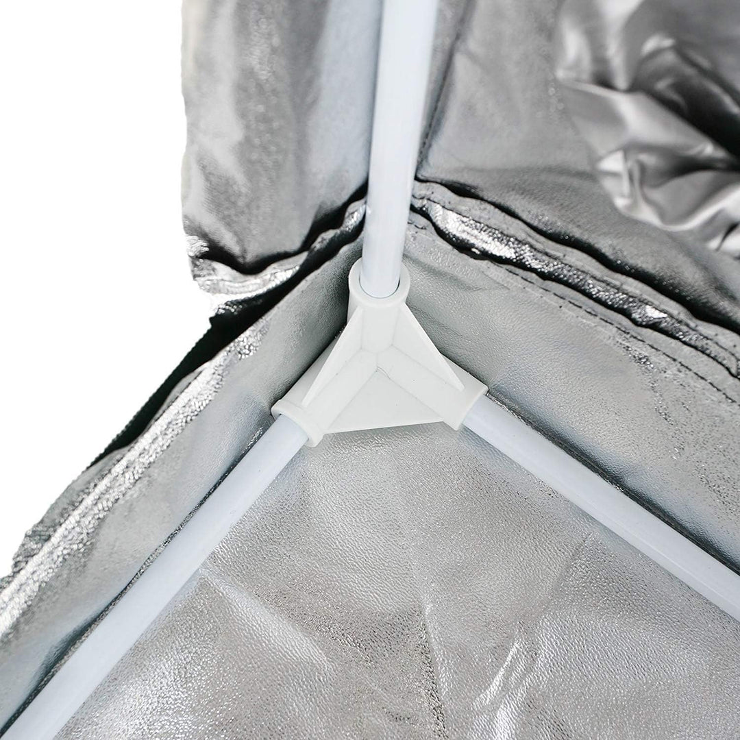 Growzelt Indoor Anbauzelt, Grow Tent mit Lichtdicht, Gewächshaus, schwarz, Pflanzzelt (80x80x180), 8