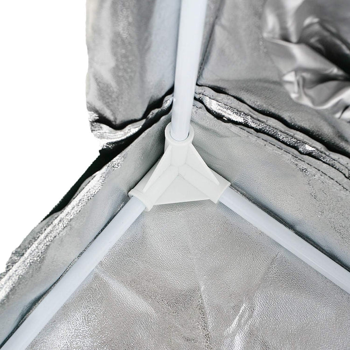Growzelt Indoor Anbauzelt, Grow Tent mit Lichtdicht, Gewächshaus, schwarz, Pflanzzelt (80x80x180), 8