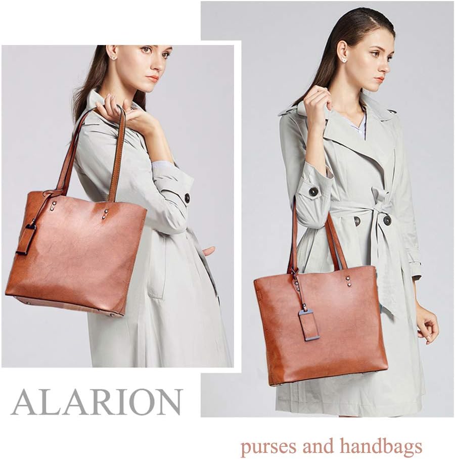 ALARION Frauen Top Handle Satchel Handtaschen Schultertasche Messenger Tote Bag Geldbörse 1-abrown,