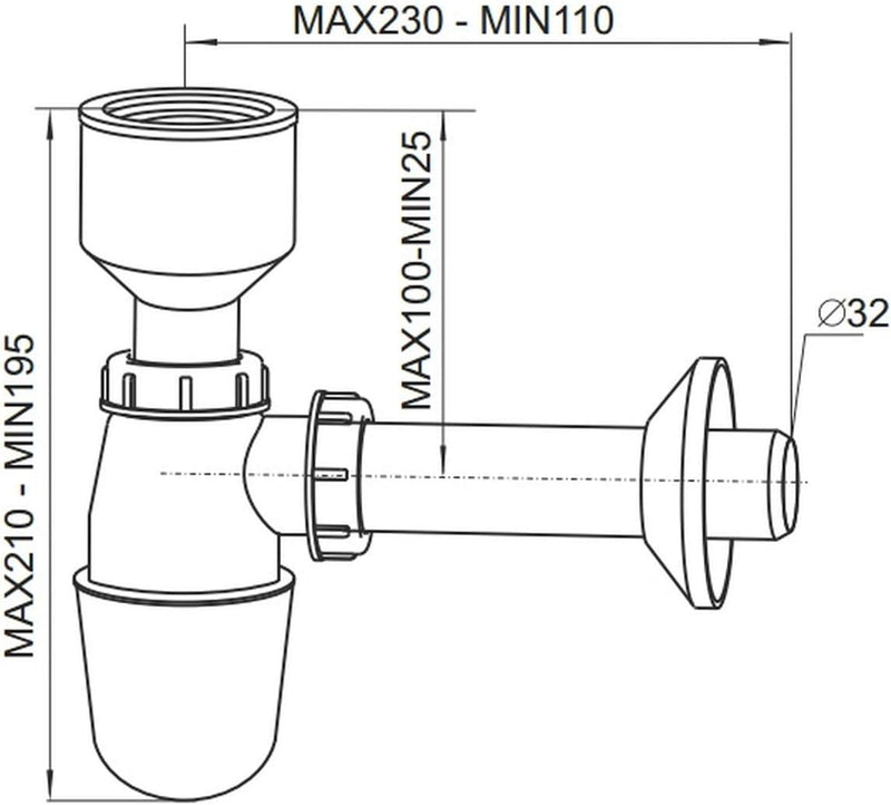 VBChome Siphon Flaschensiphon A50132 Urinal