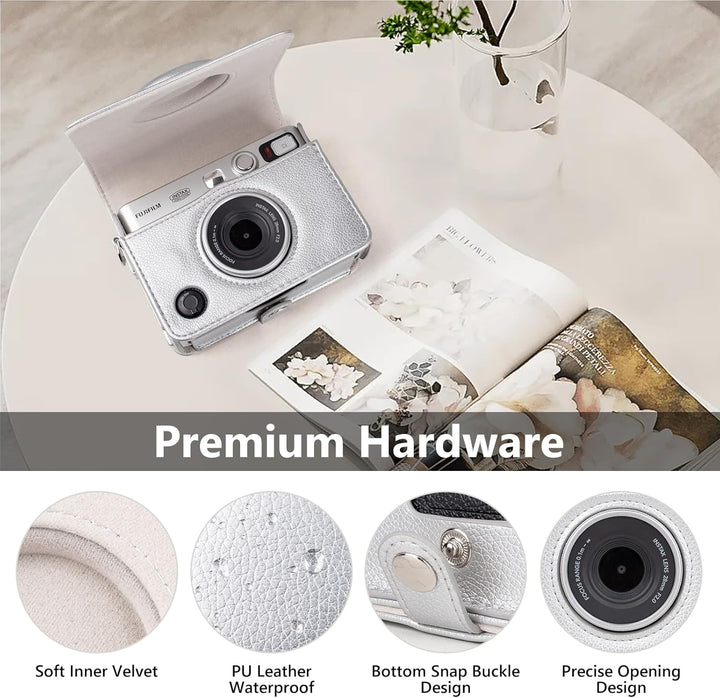 MUZIRI KINOKOO Tasche für Fuji Instax Mini EVO Sofortbildkamera – PU-Leder Mini EVO Schutzhülle im h