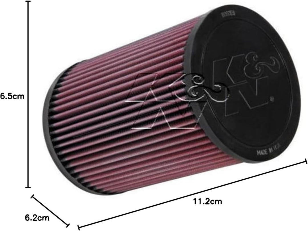 K&N E-2991 Waschbarer und wiederverwendbarer KFZ Tauschluftfilter , Rot