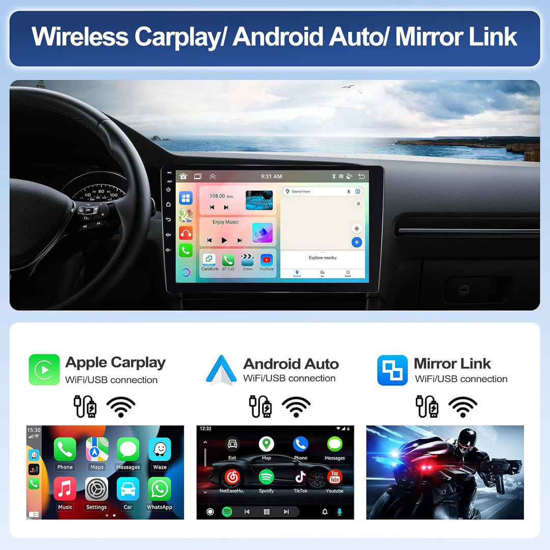 SIXWIN 8-Core 4+64G Android 15 für Mercedes-Benz Smart Fortwo 2011-2015 Carplay Android Auto Autorad