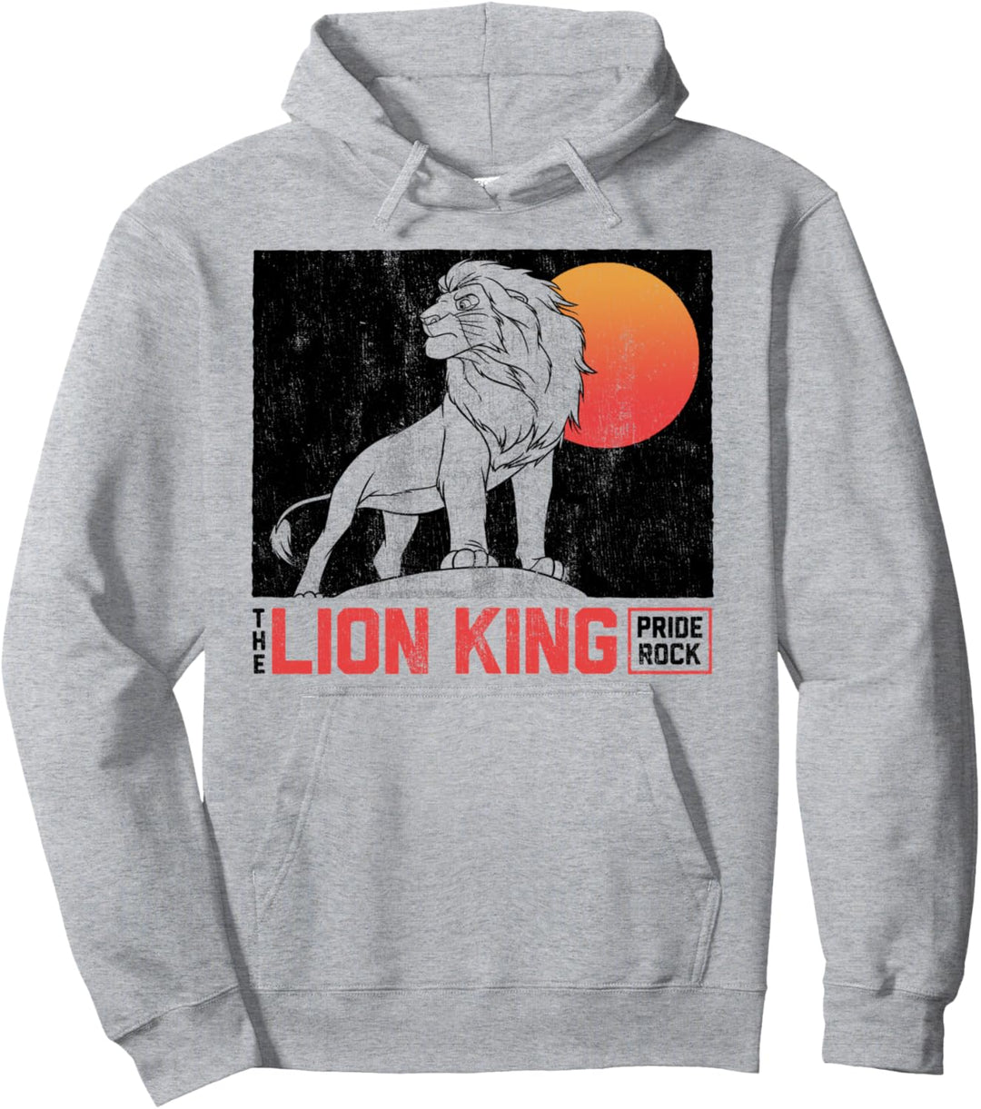 Disney The Lion King Simba Outline Sunset Portrait Pullover Hoodie