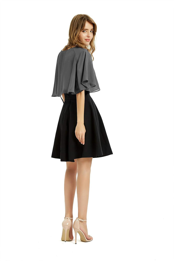 BUCUXE Weicher Chiffon-Schal für Damen, für Abendkleid, Hochzeit, Umhang, Bolero, Überwurf Einheitsg