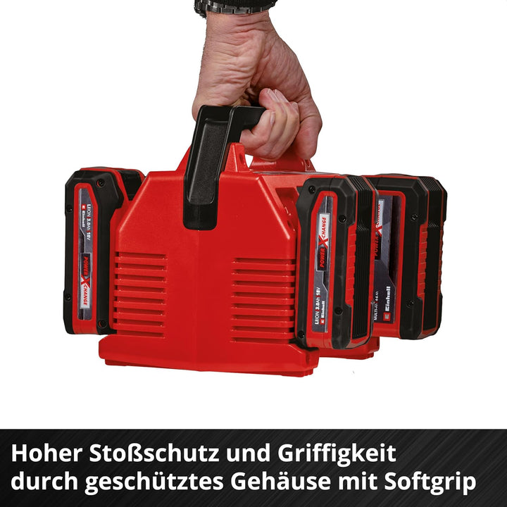 Original Einhell Kit PXC 4X 5,2 Ah & Quattrocharger 4 A | PXC | 18 V | 1260 W | 4x 5,2 Ah Akku | 4-A