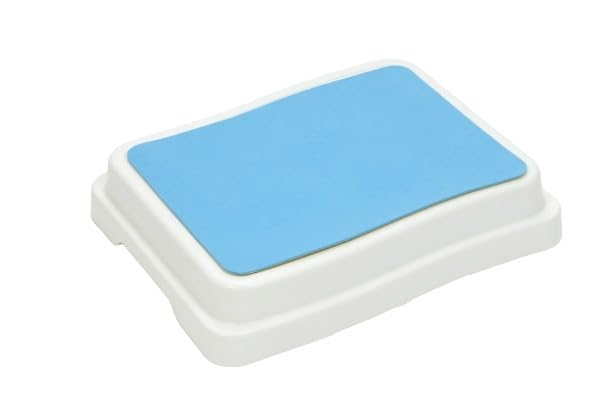 Stock-Fachmann® Badezimmerstufe 10cm | Stapelbar & Erweiterbar | Farbe Blau Weiss | Belastbar Bis 19
