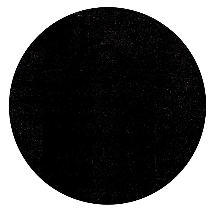 Mia's Teppiche Olivia Wohnzimmer/Schlafzimmer Teppich - waschbar - 120 cm Rund, Schwarz 120 cm Rund