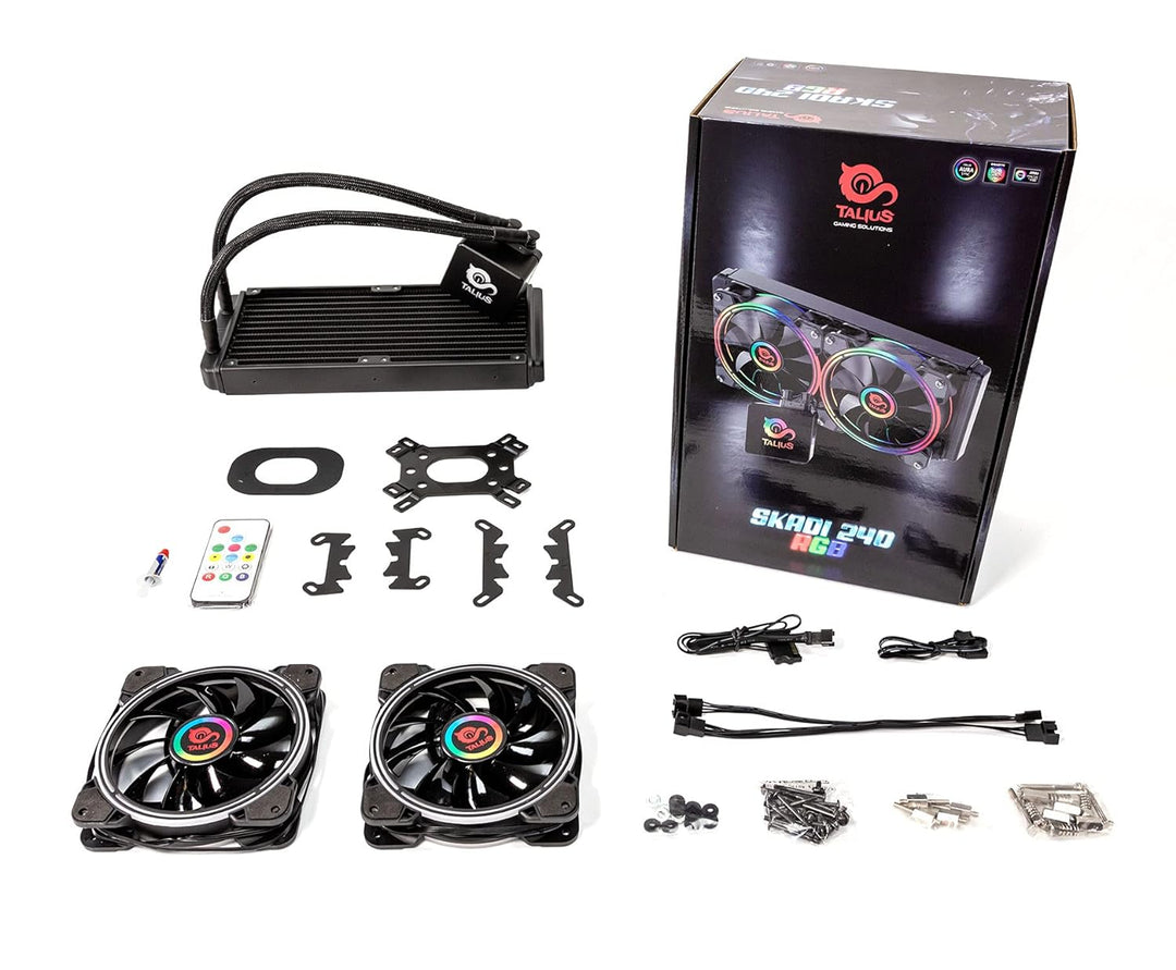 TALIUS Skadi-240 RGB Flüssigkühler (Intel-AMD) 240 mm (2 Ventiladores), 240 mm (2 Ventiladores)